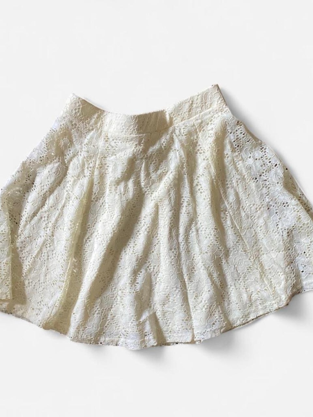 Vintage Y2K BONGO Cream Lace Babydoll Ruffle Skirt Coquette Lolita Dollette Girl